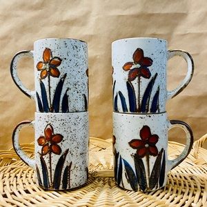 Vintage Cottage Core Otagiri ceramic (4) mugs